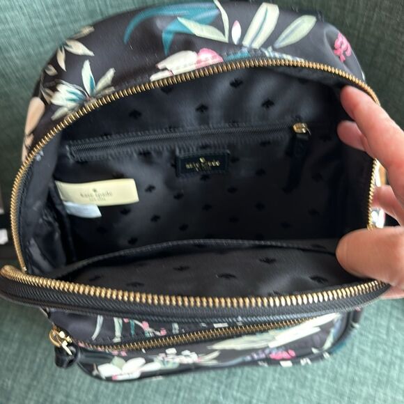 Kate Spade Wilson Road Botanical Small Bradley mini backpack floral black EUC!